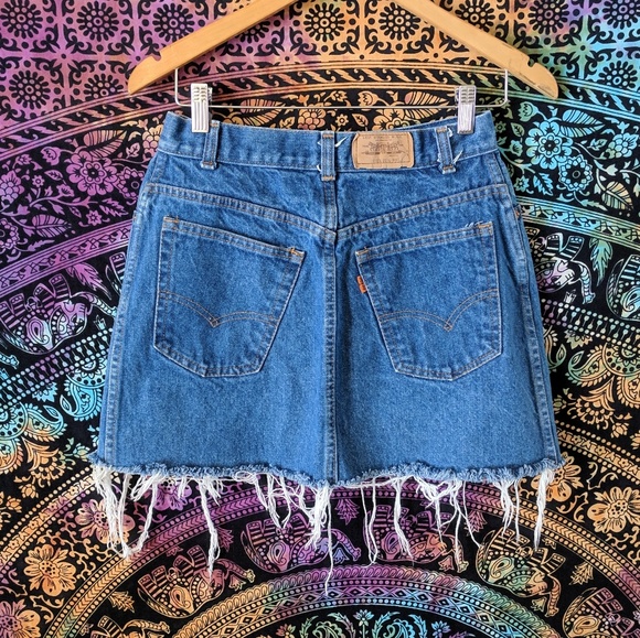 Levi's Dresses & Skirts - Levi's vintage orange tab skirt USA made sz 4/6